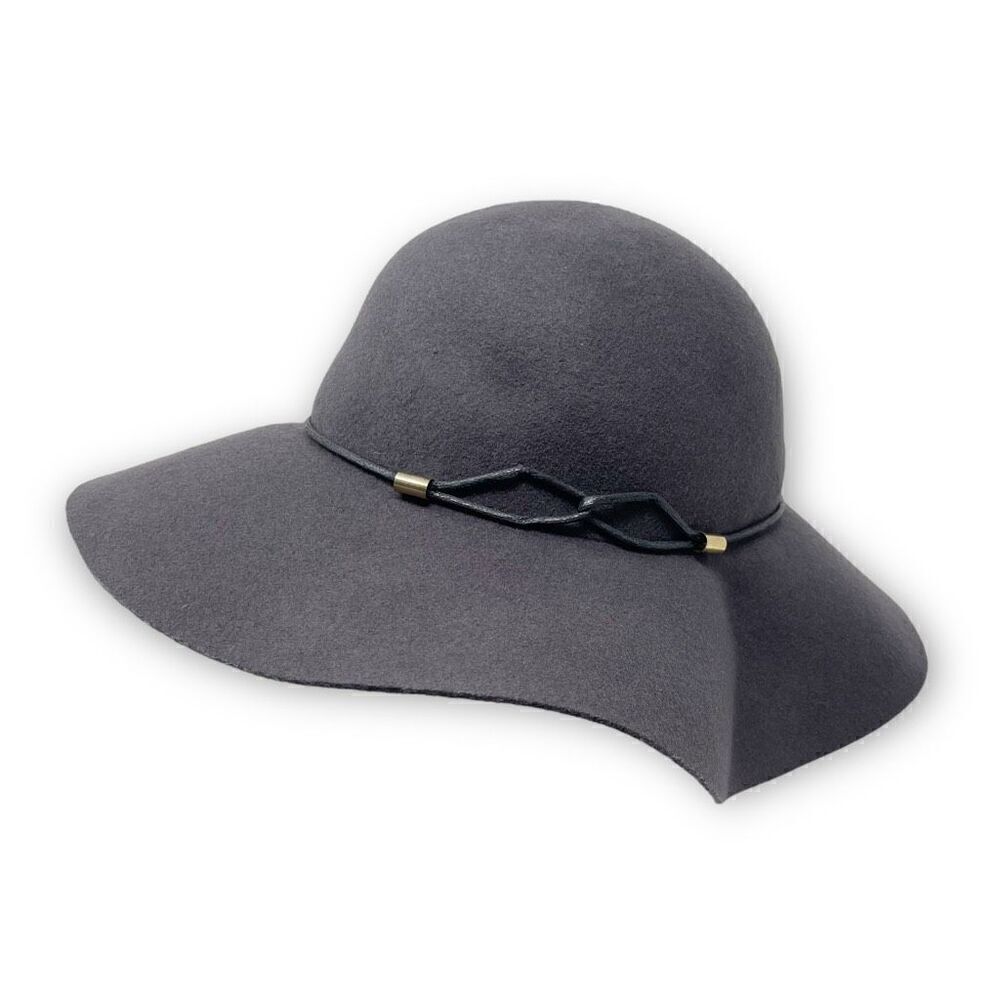 Tart TART California 100% Wool Floppy Wide Brimmed Hat in Brown One Size OSFM